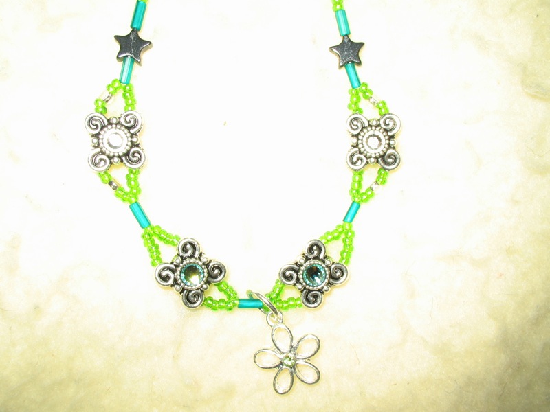 Brass and aluminum European 4-1 choker with vintage pendant
